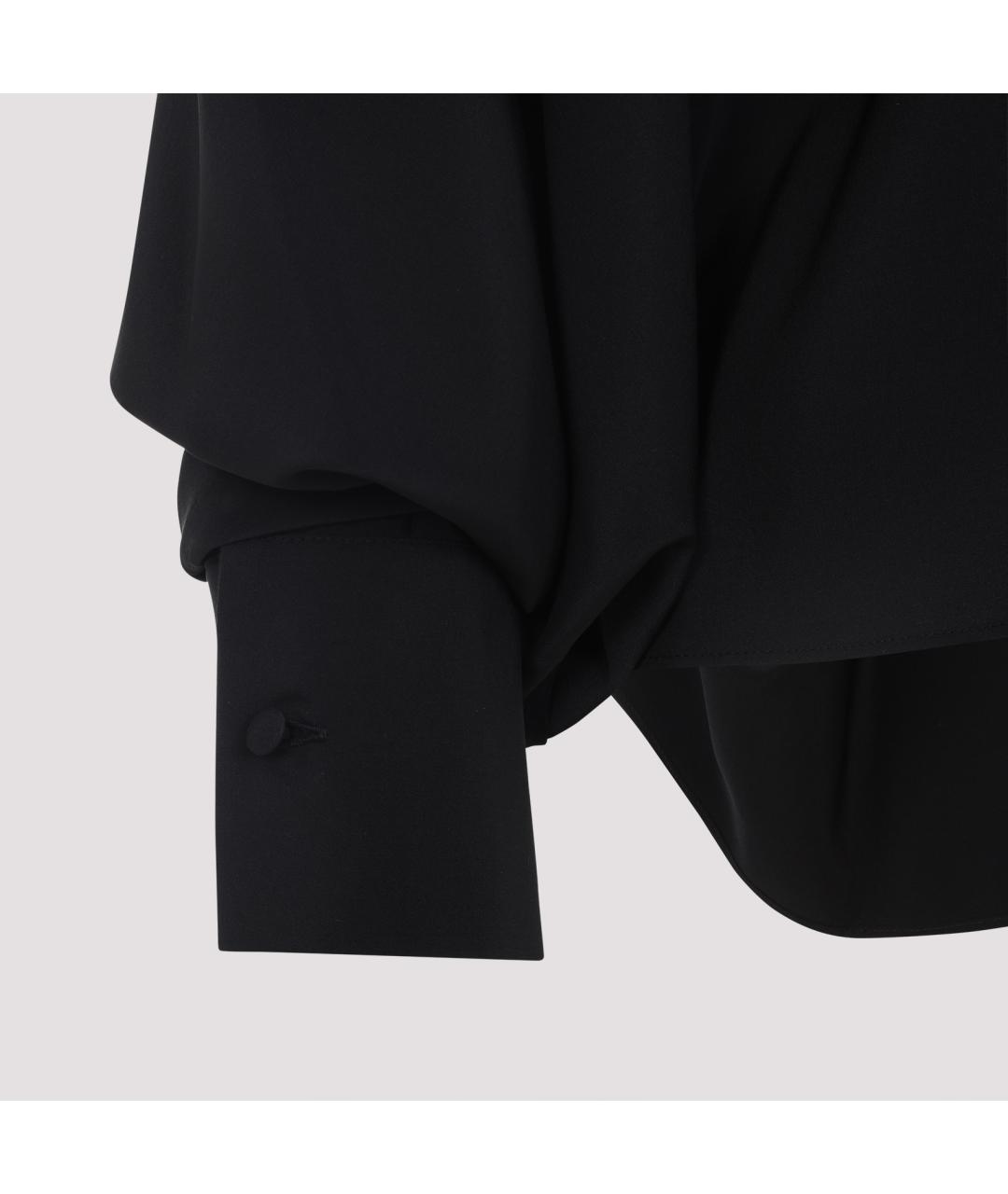 MAX MARA Черная шелковая блузы, фото 4