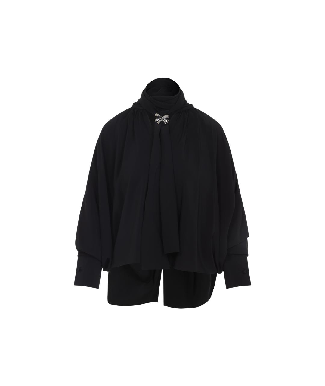 MAX MARA Черная шелковая блузы, фото 1