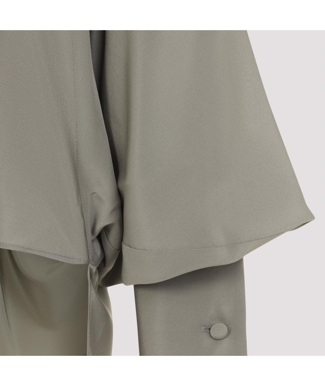 MAX MARA Серая шелковая блузы, фото 3
