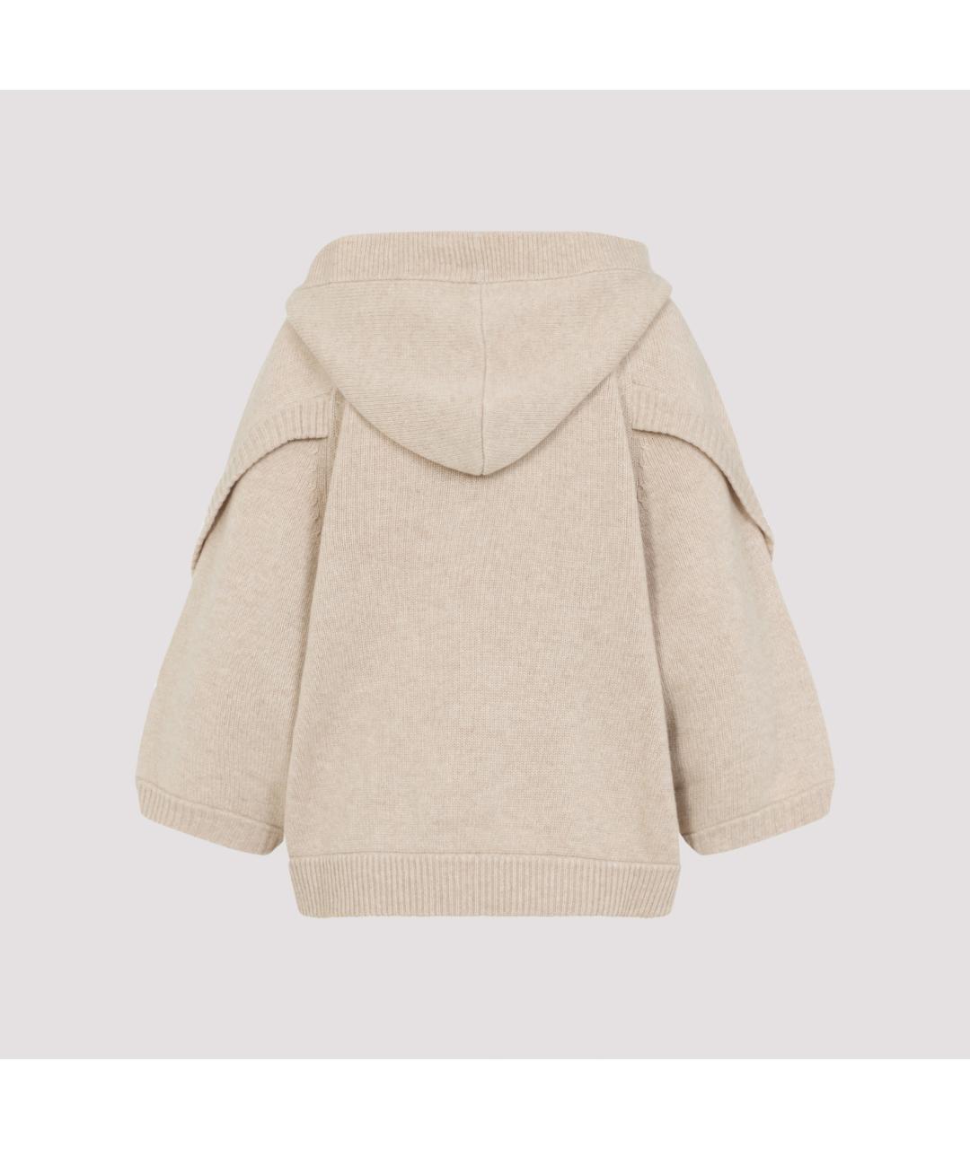 MAX MARA Бежевый шерстяной кардиган, фото 2