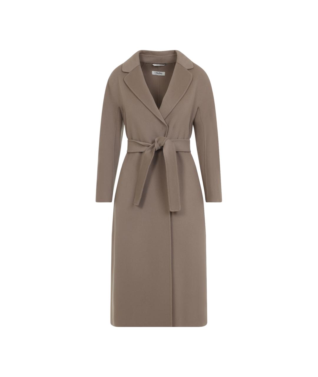 'S MAX MARA Коричневое шерстяное пальто, фото 1
