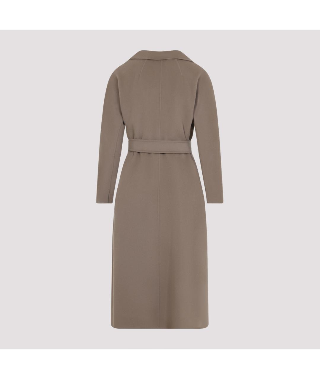 'S MAX MARA Коричневое шерстяное пальто, фото 2
