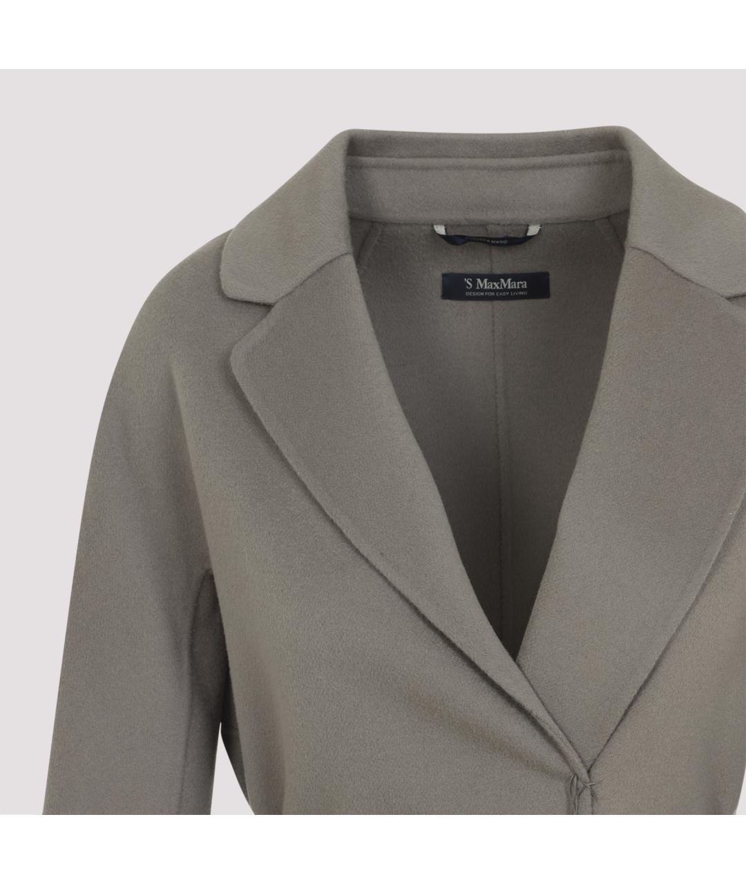 'S MAX MARA Серое шерстяное пальто, фото 3
