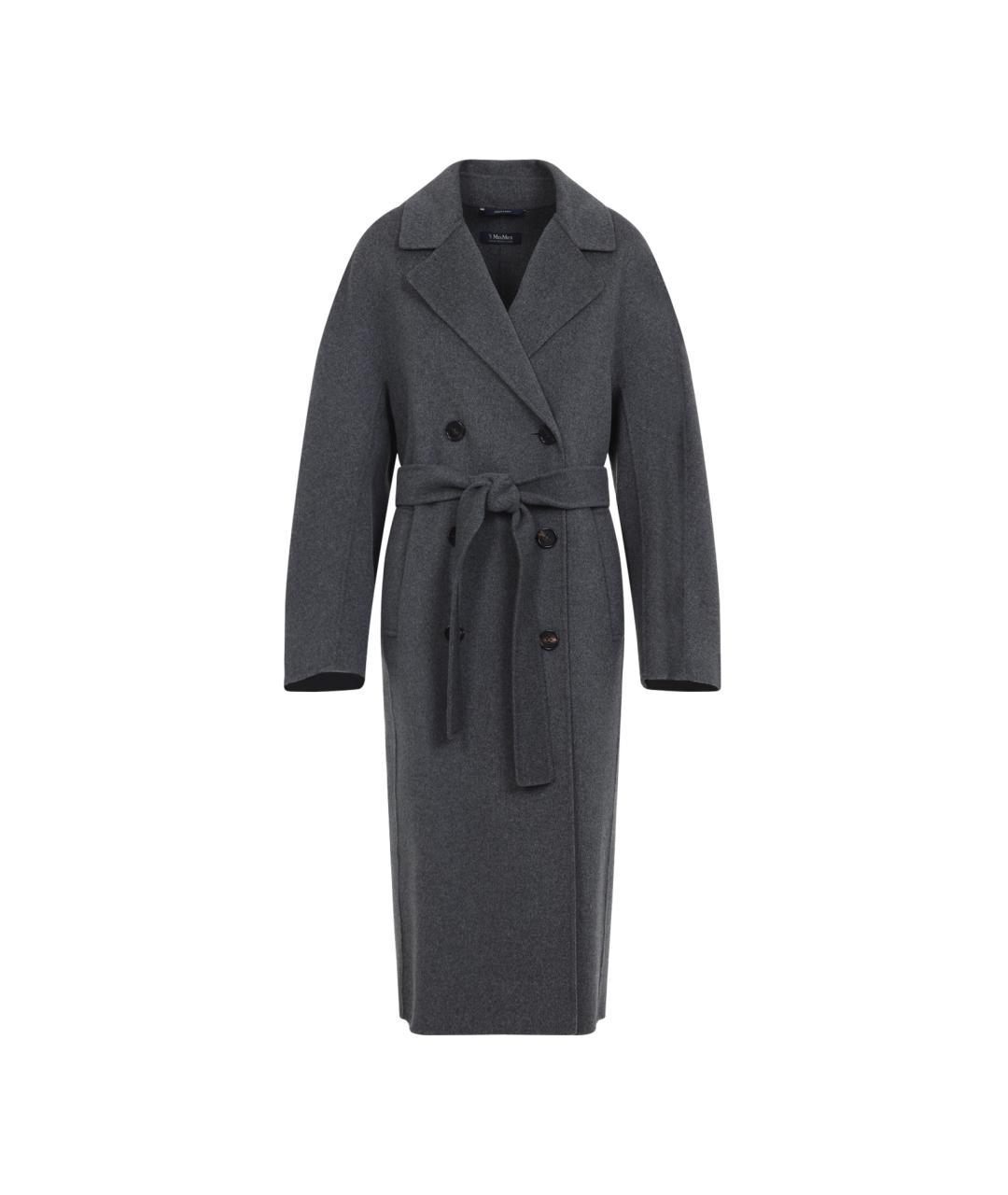 'S MAX MARA Антрацитовое шерстяное пальто, фото 1