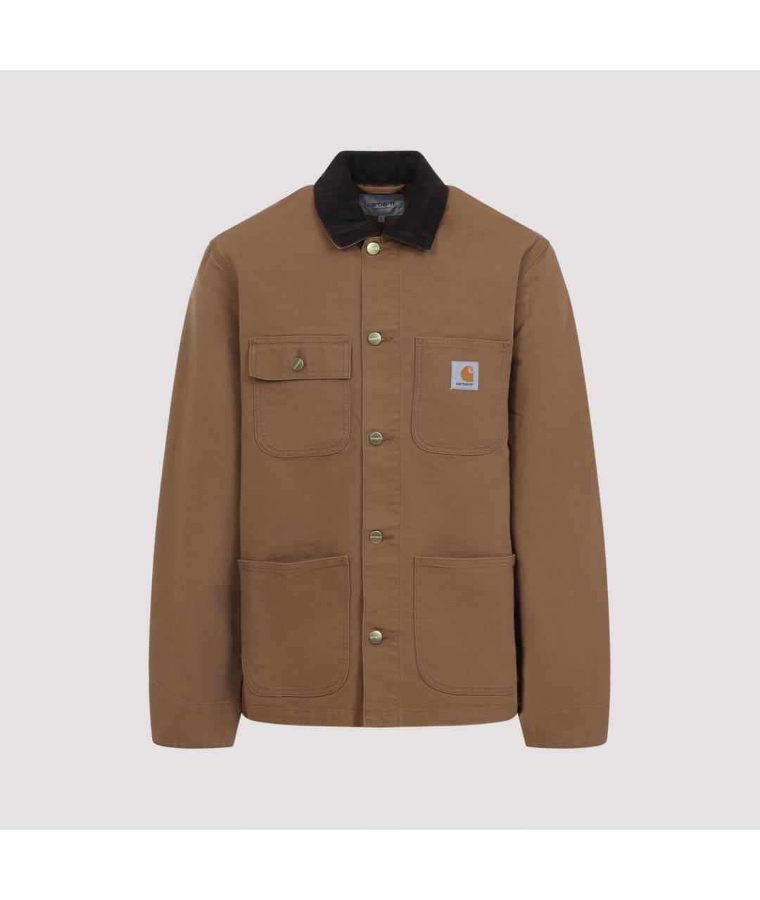 CARHARTT WIP Коричневая хлопковая куртка, фото 2