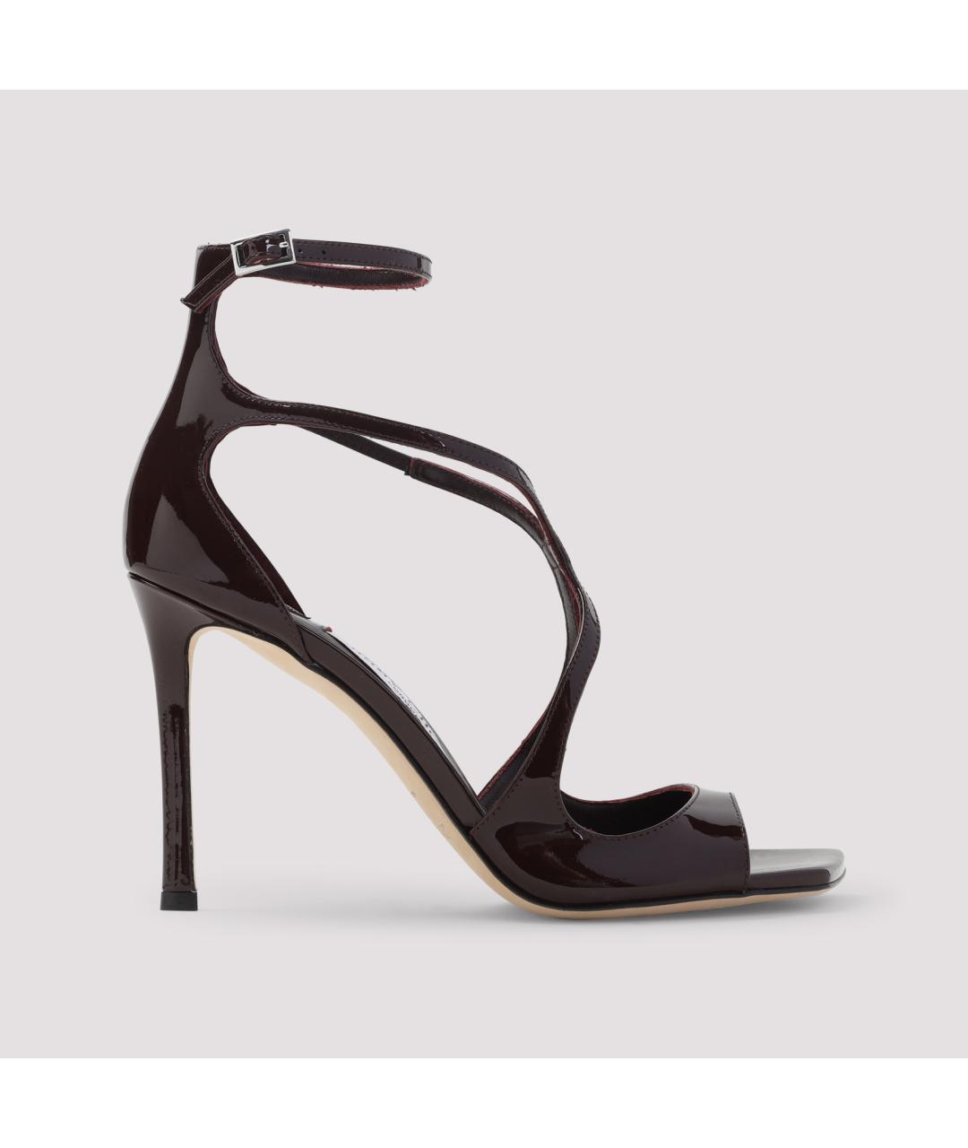 JIMMY CHOO Бирюзовые босоножки из лакированной кожи, фото 4
