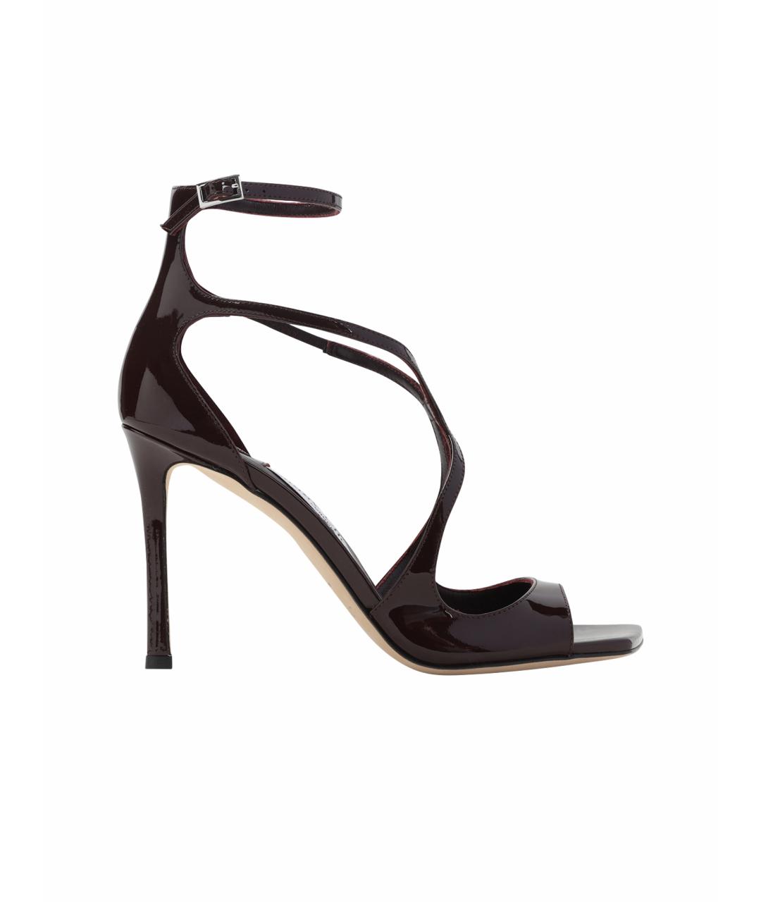 JIMMY CHOO Бирюзовые босоножки из лакированной кожи, фото 1