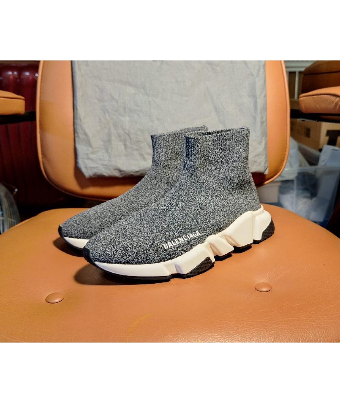 BALENCIAGA Серые кроссовки, фото 5