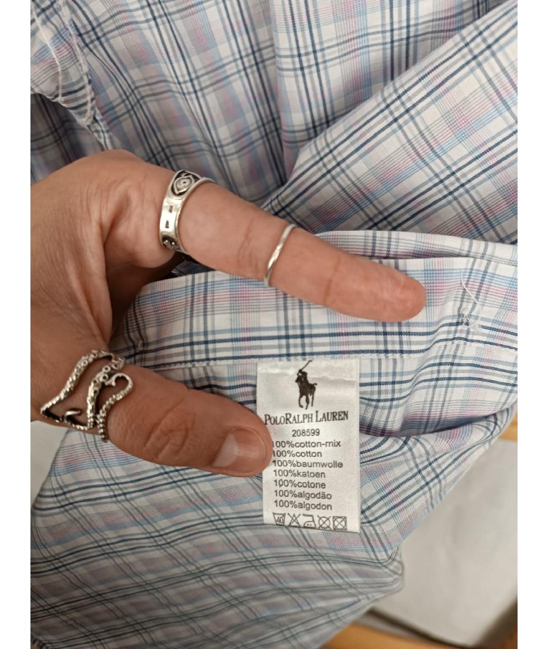 POLO RALPH LAUREN Белая хлопковая кэжуал рубашка, фото 6