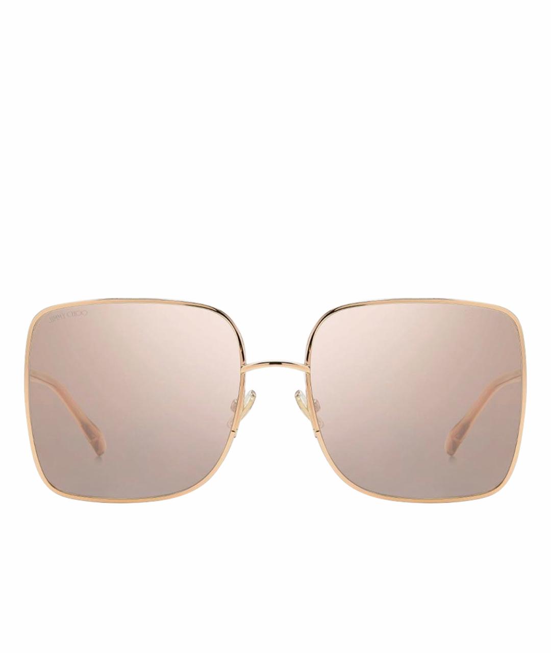 JIMMY CHOO Розовые металлические солнцезащитные очки, фото 1