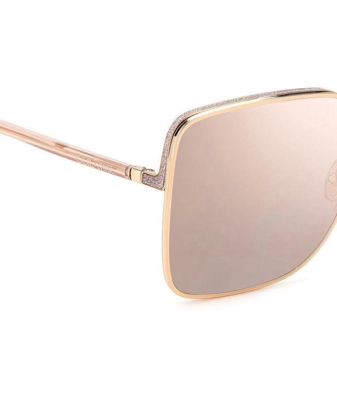 JIMMY CHOO Розовые металлические солнцезащитные очки, фото 3