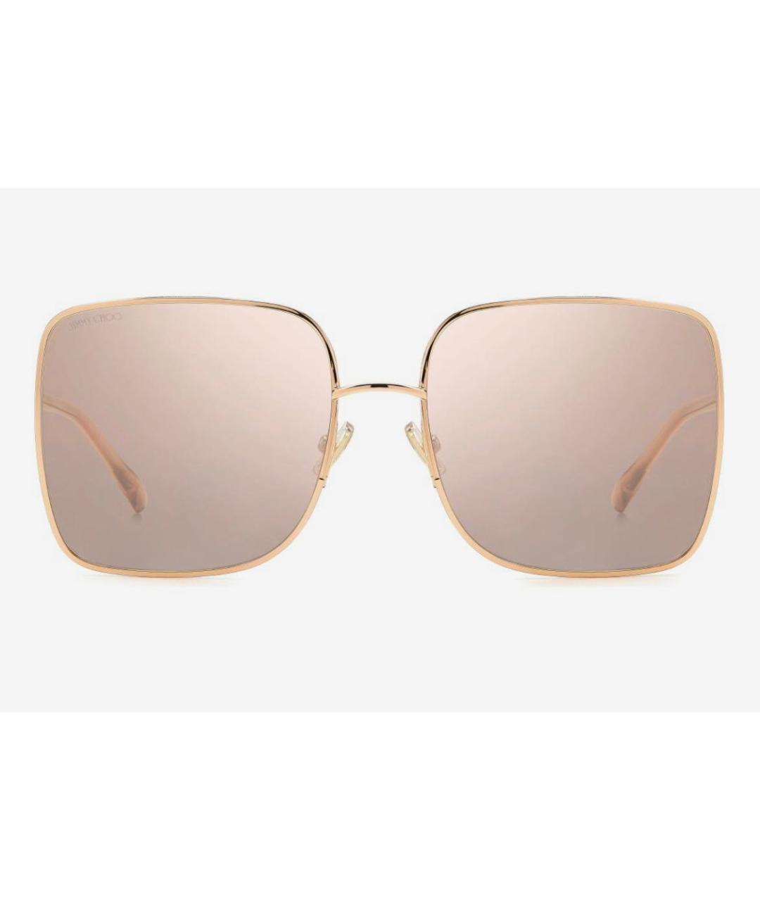 JIMMY CHOO Розовые металлические солнцезащитные очки, фото 5