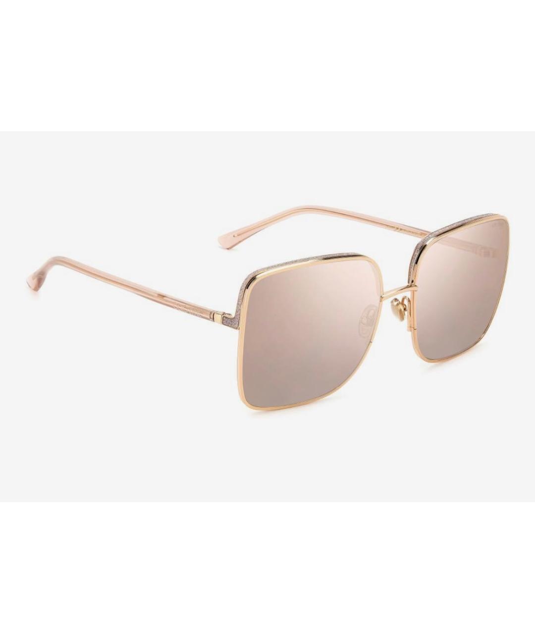 JIMMY CHOO Розовые металлические солнцезащитные очки, фото 2