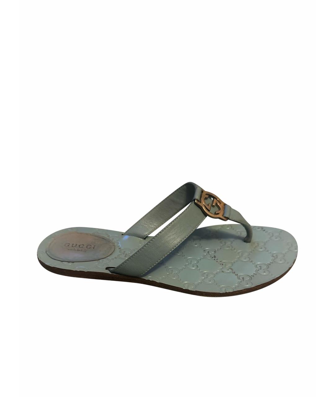 GUCCI Кожаные шлепанцы, фото 1