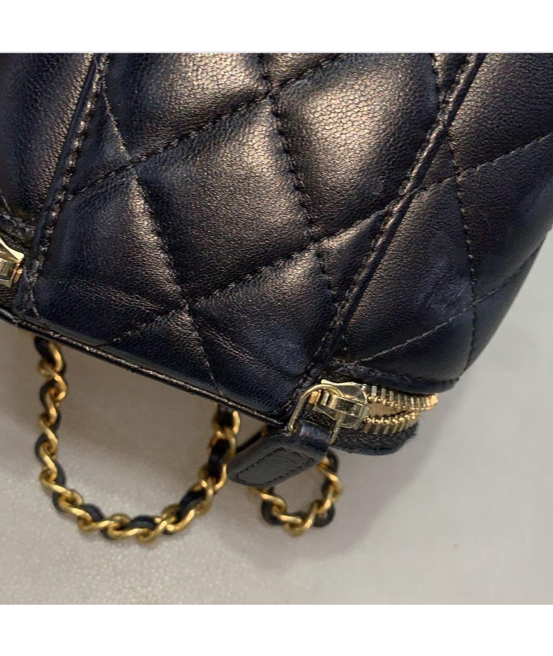 CHANEL Черная кожаная сумка через плечо, фото 6