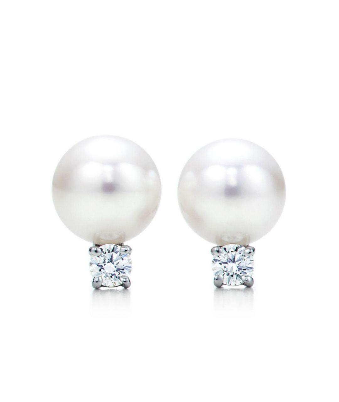 TIFFANY&CO Серебряные серьги из белого золота, фото 1