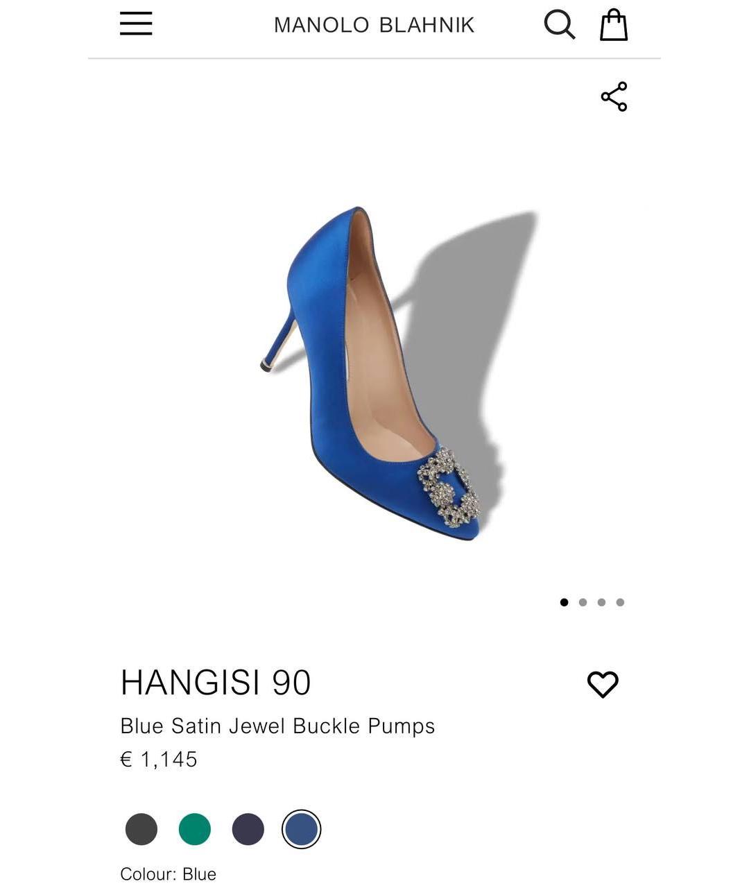 MANOLO BLAHNIK Синие туфли, фото 7