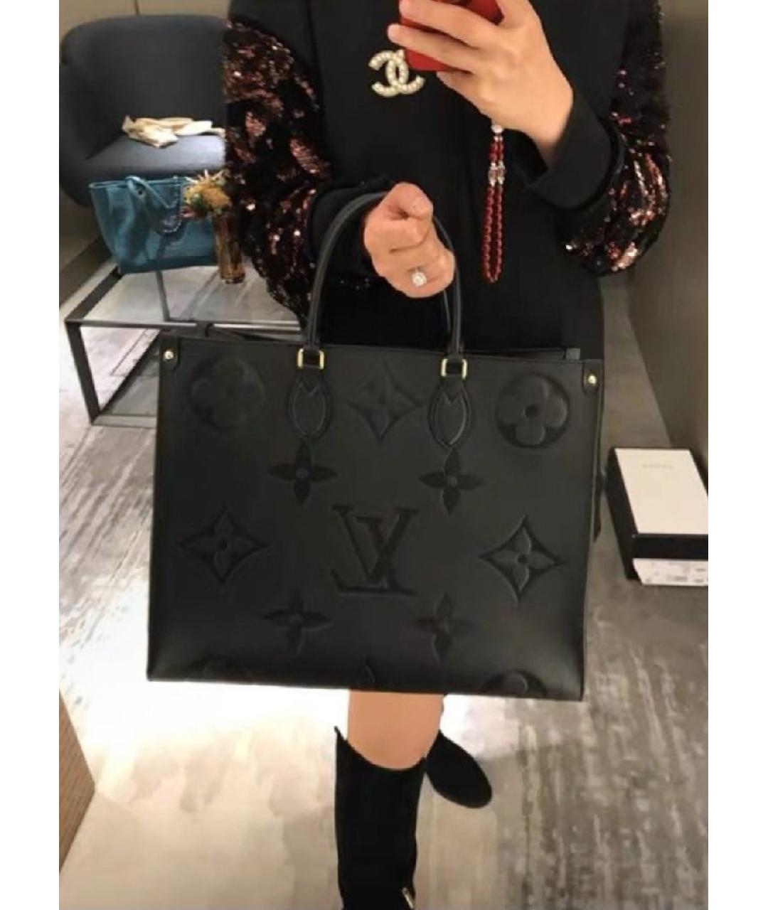 LOUIS VUITTON Черная сумка с короткими ручками, фото 6
