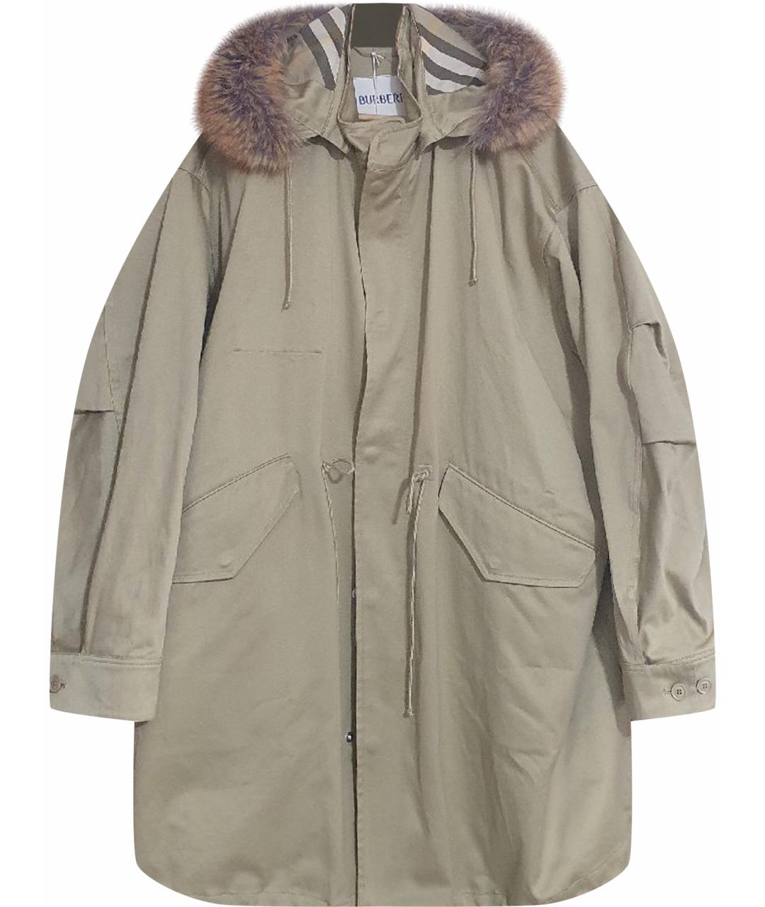 BURBERRY Хаки хлопковая парка, фото 1