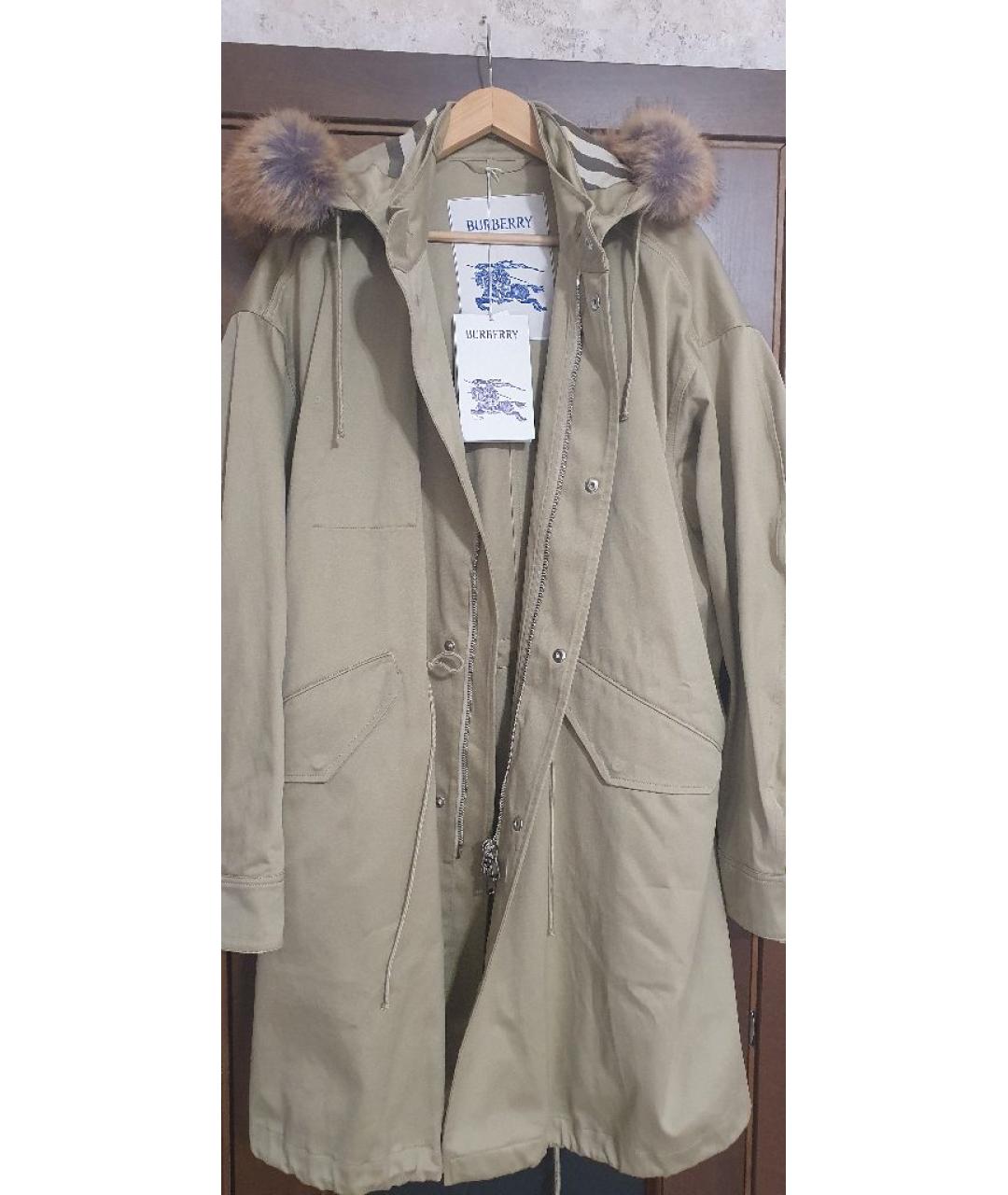 BURBERRY Хаки хлопковая парка, фото 4
