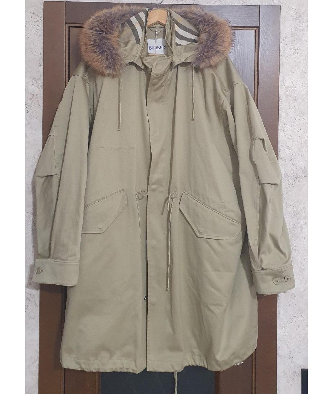 BURBERRY Хаки хлопковая парка, фото 10