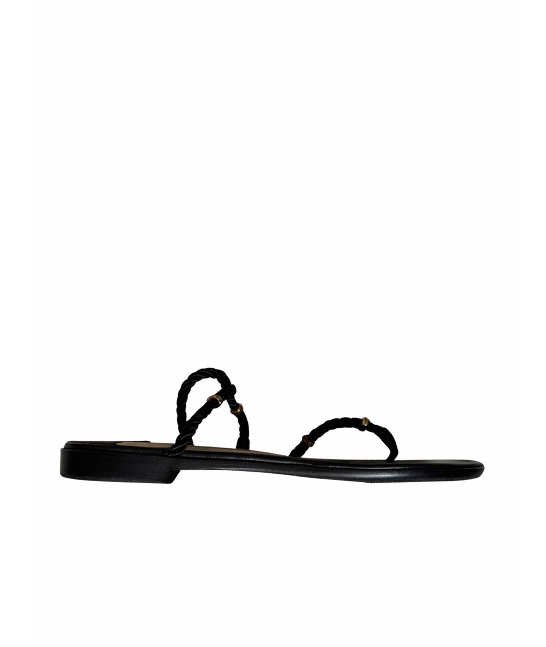 JIMMY CHOO Черные кожаные сандалии, фото 1