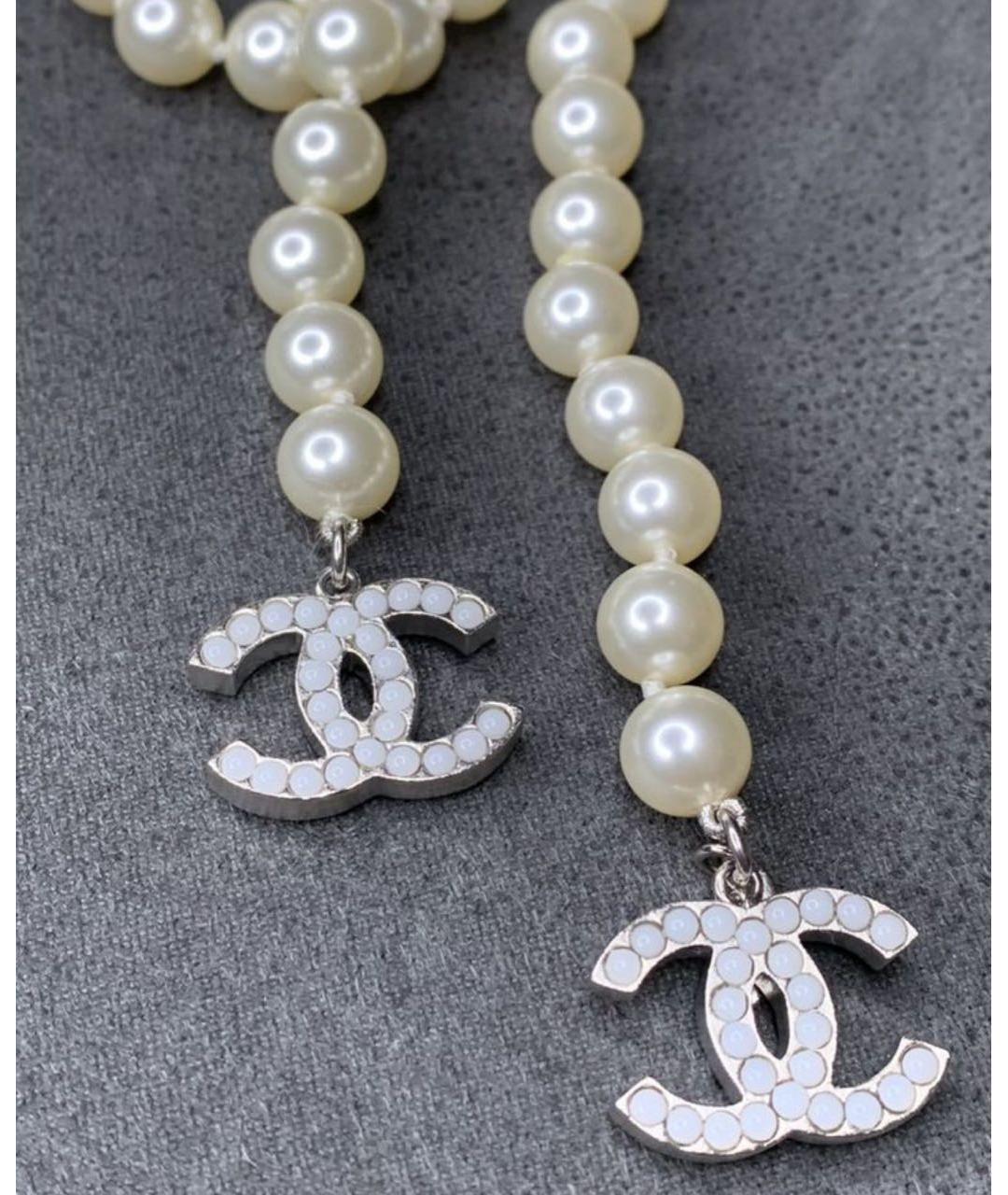 CHANEL Белое колье, фото 4