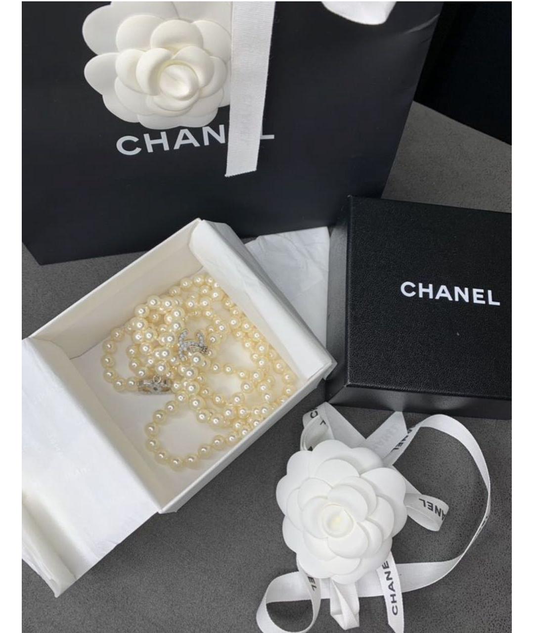 CHANEL Белое колье, фото 6