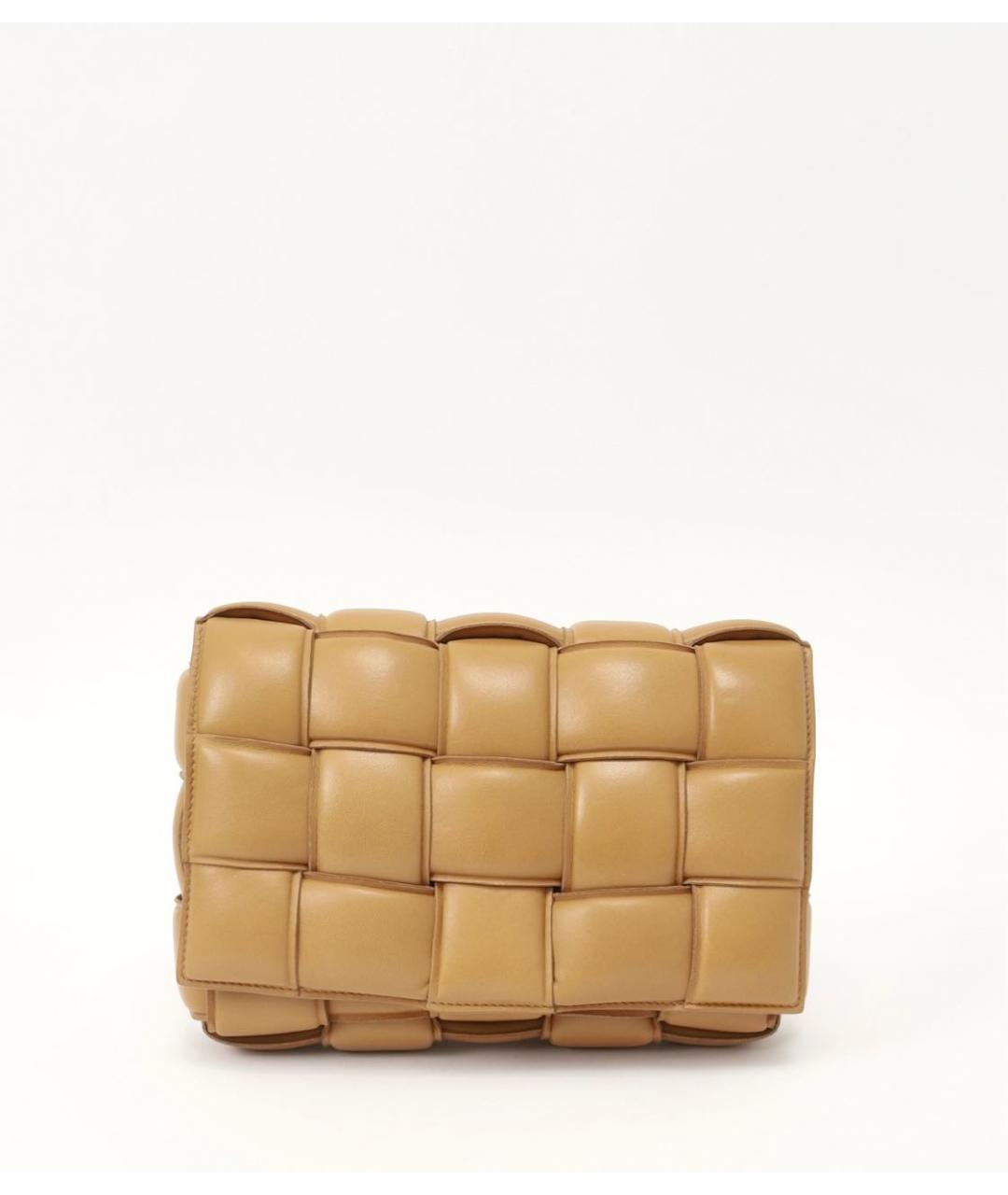 BOTTEGA VENETA Бежевая кожаная сумка через плечо, фото 8