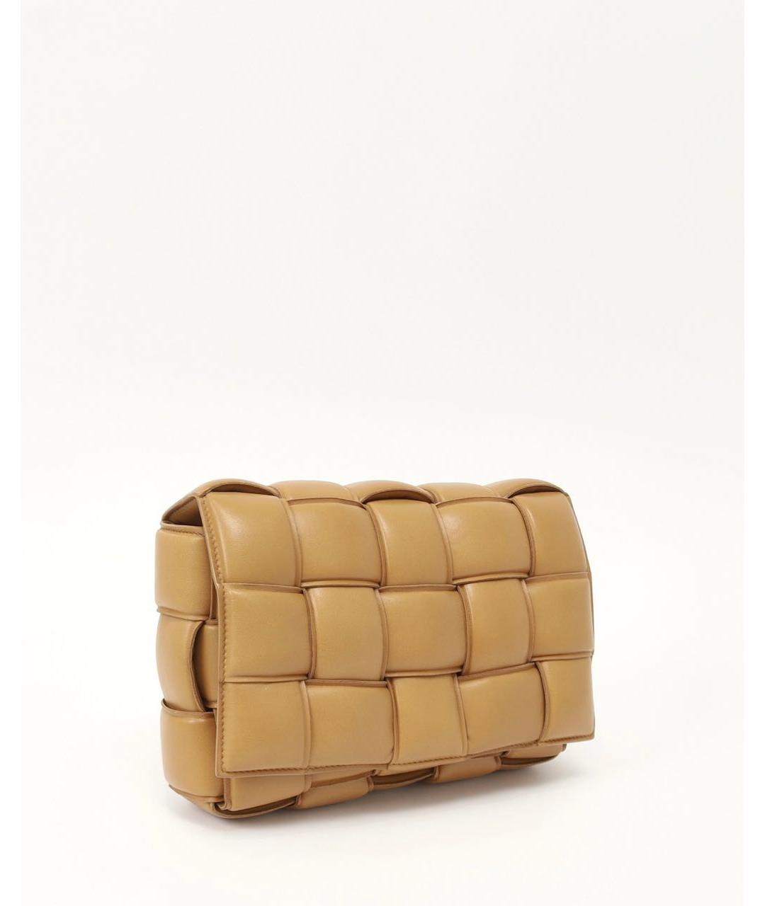 BOTTEGA VENETA Бежевая кожаная сумка через плечо, фото 2