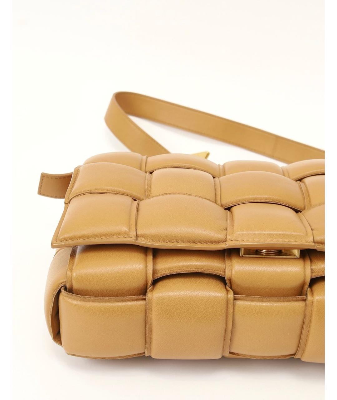 BOTTEGA VENETA Бежевая кожаная сумка через плечо, фото 6