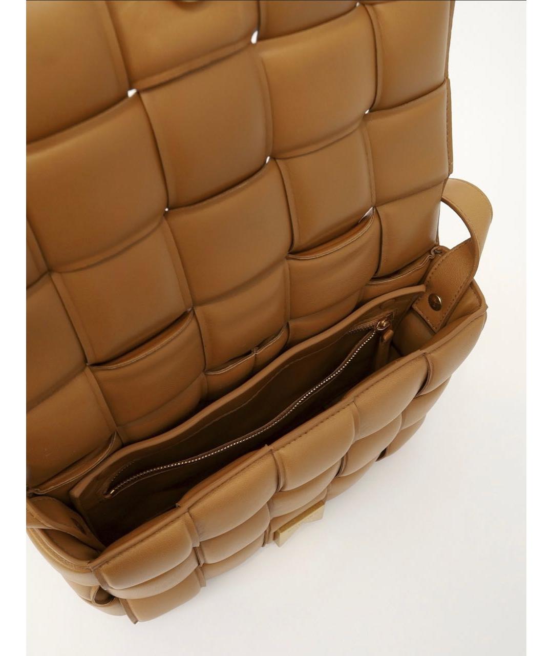 BOTTEGA VENETA Бежевая кожаная сумка через плечо, фото 4