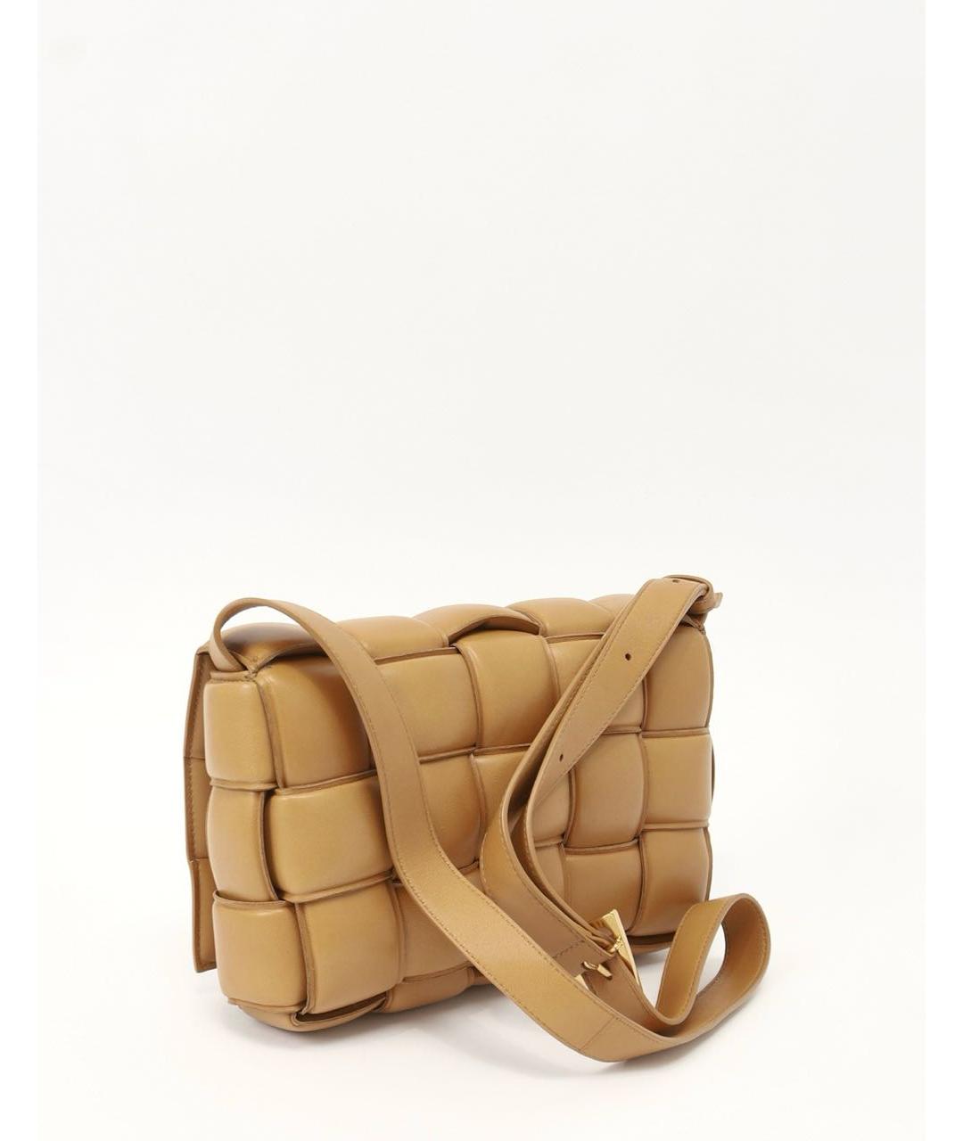 BOTTEGA VENETA Бежевая кожаная сумка через плечо, фото 3