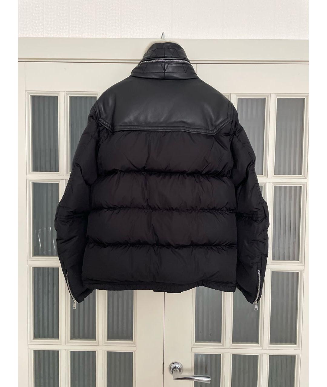 MONCLER Черный полиэстеровый пуховик, фото 2