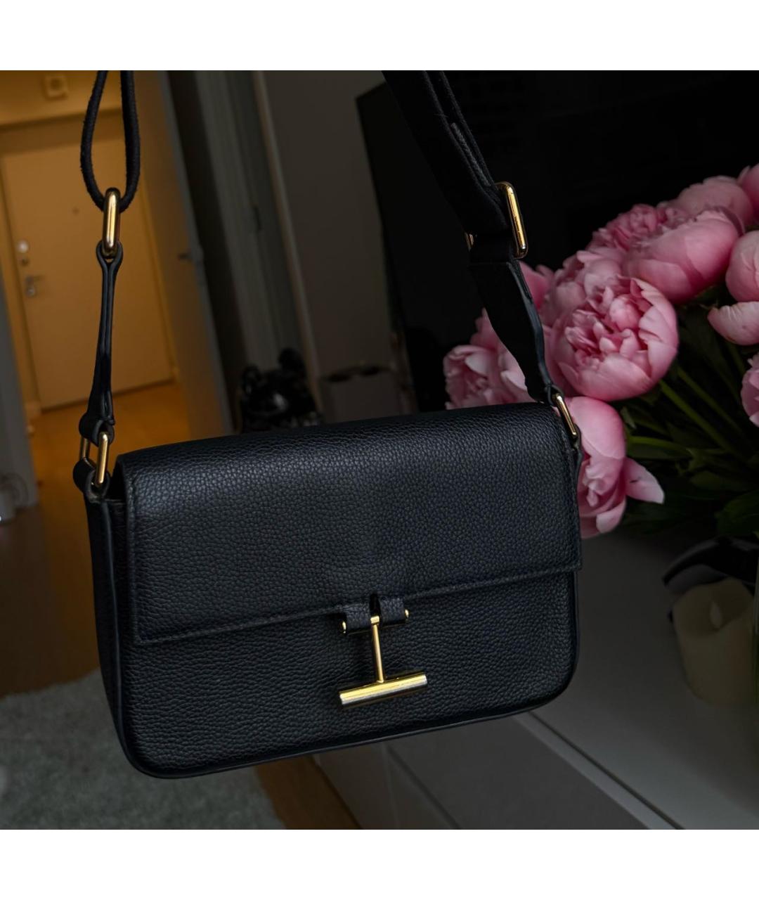 TOM FORD Черная кожаная сумка через плечо, фото 5