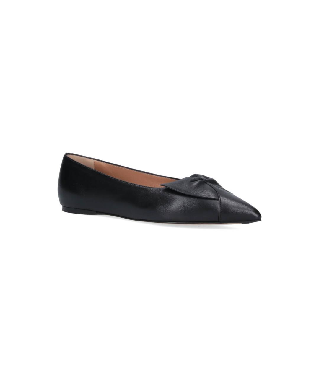 FERRAGAMO Черные кожаные балетки, фото 2