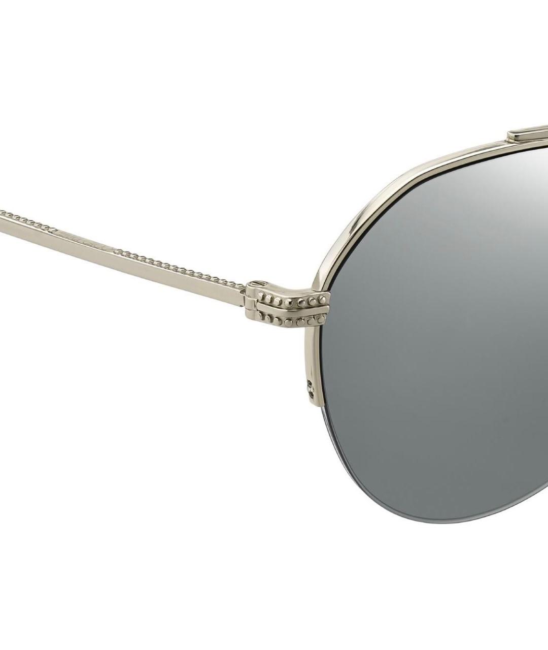 JIMMY CHOO Золотые металлические солнцезащитные очки, фото 3