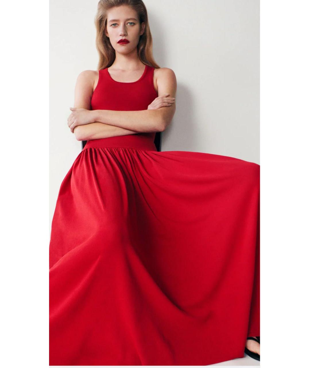 LOULOU STUDIO Красное вискозное повседневное платье, фото 6