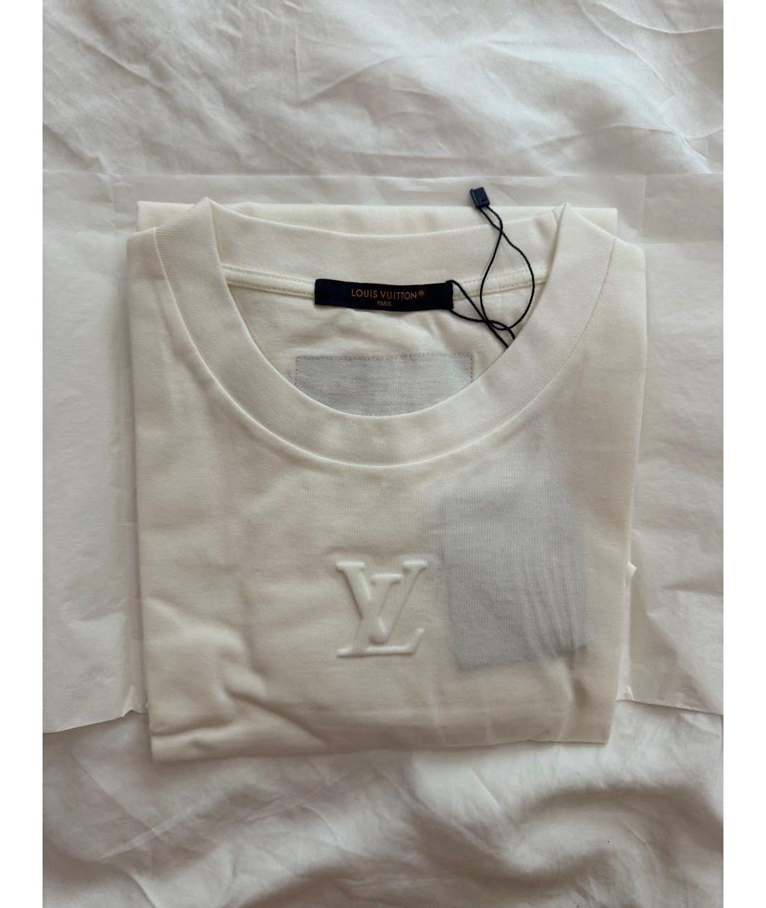 LOUIS VUITTON Белая хлопковая футболка, фото 3