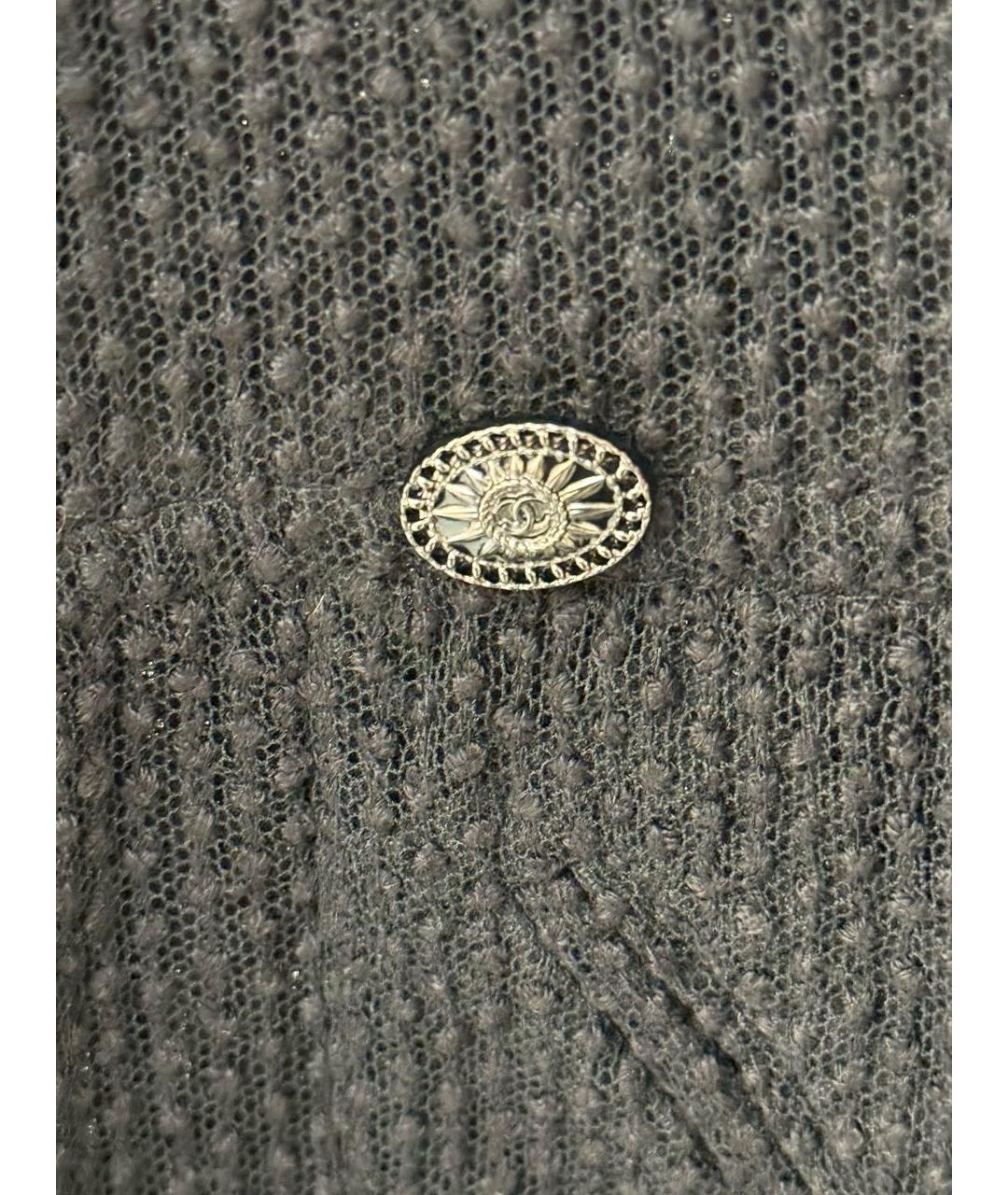 CHANEL Черное хлопковое повседневное платье, фото 4