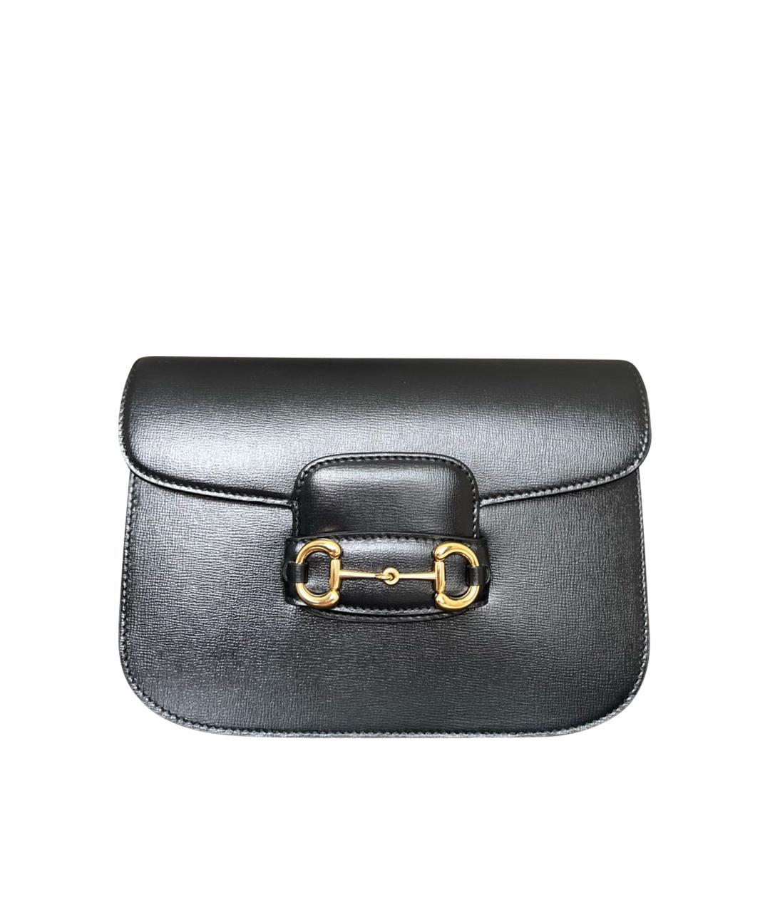 GUCCI Черная кожаная сумка через плечо, фото 1