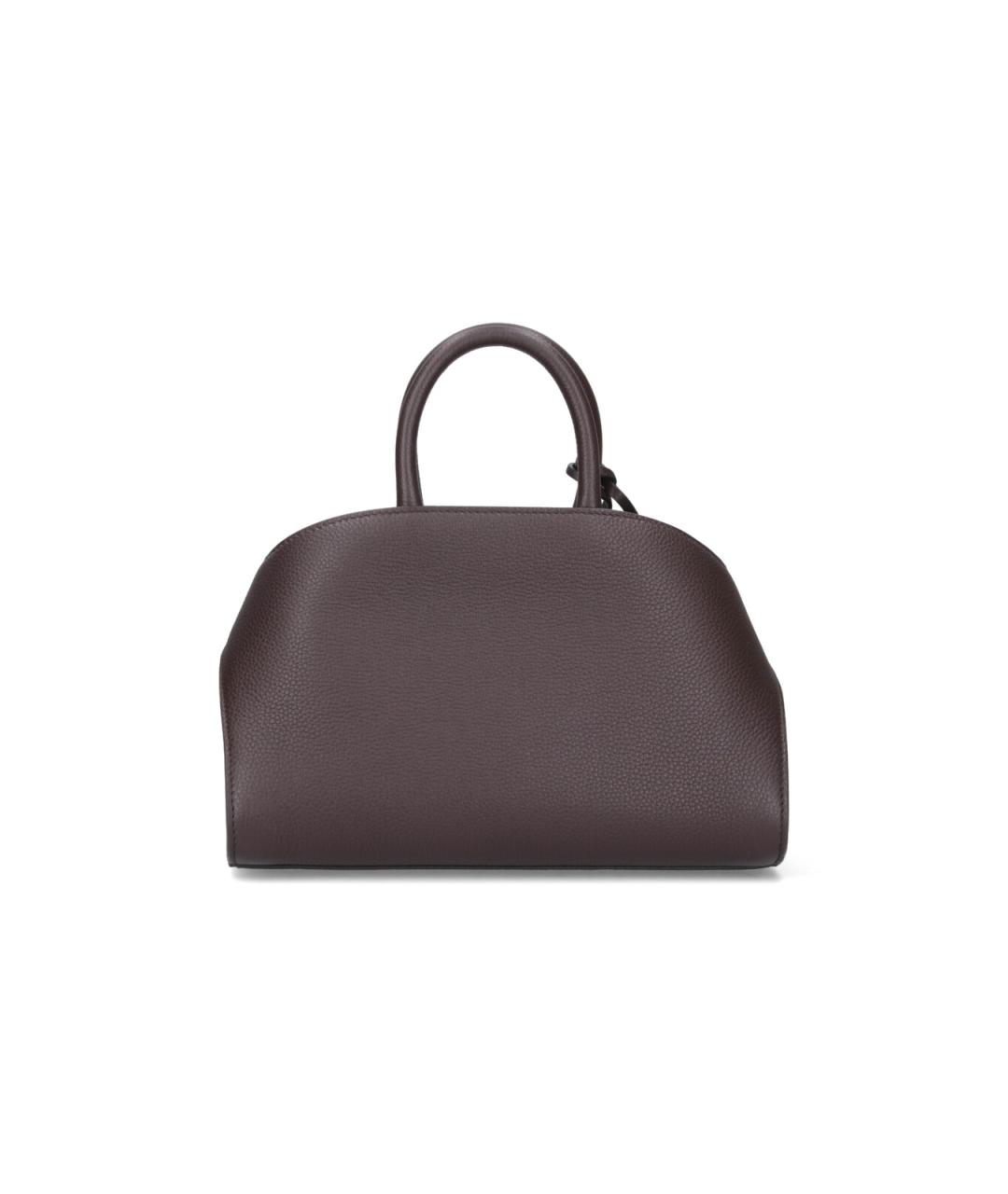 FERRAGAMO Коричневая кожаная сумка с короткими ручками, фото 3