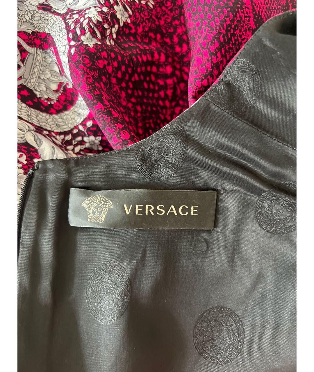 VERSACE Розовое вискозное платье, фото 4