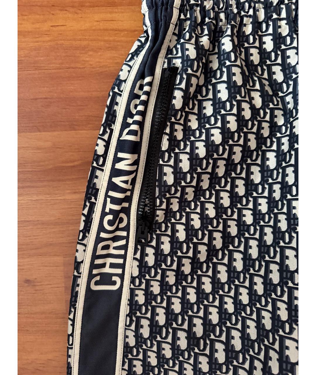 CHRISTIAN DIOR Темно-синее полиэстеровое повседневное платье, фото 3