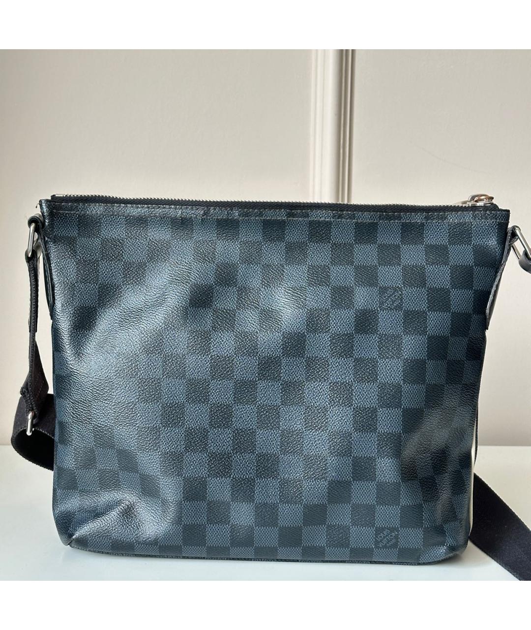 LOUIS VUITTON Темно-синяя кожаная сумка на плечо, фото 2