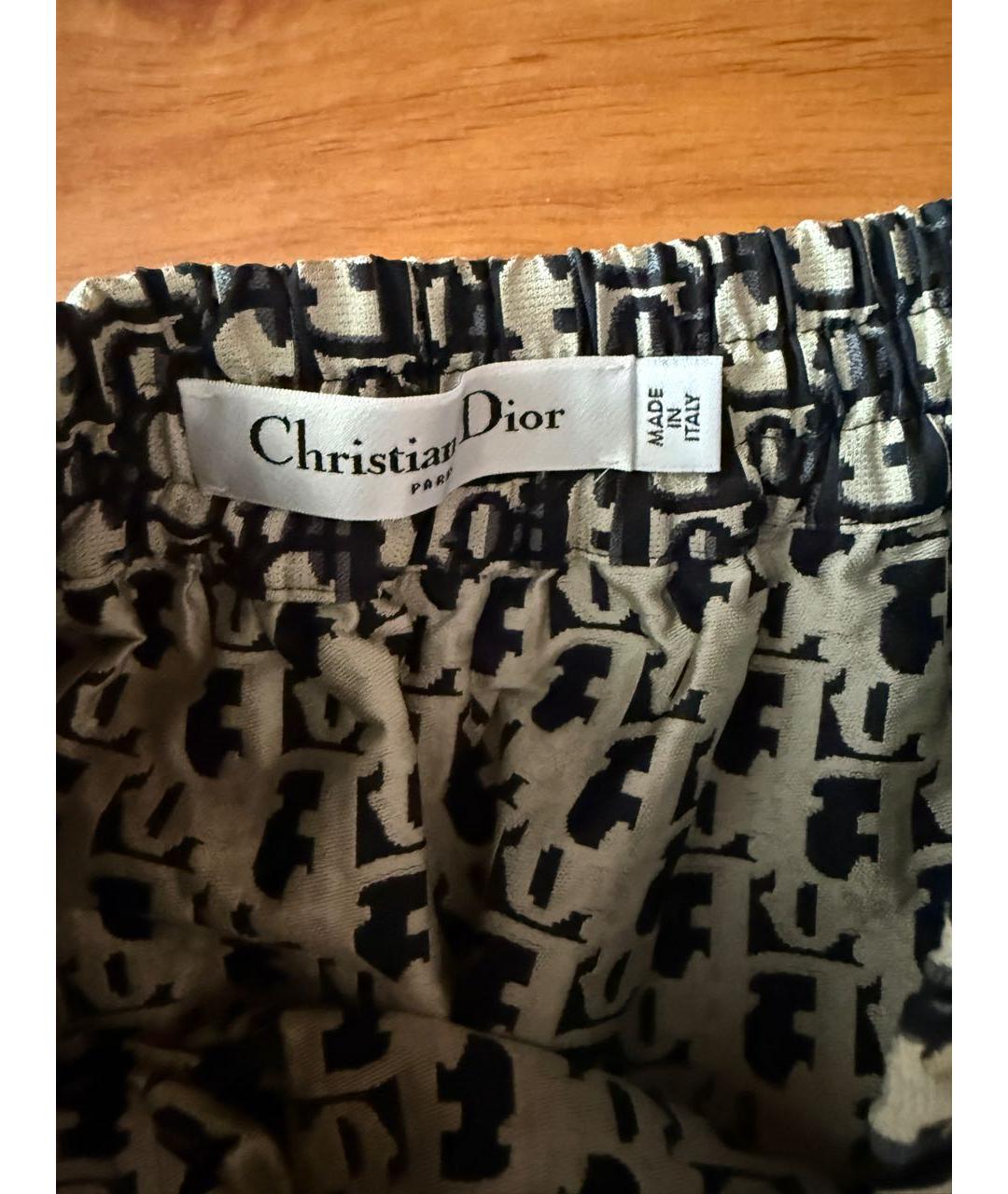 CHRISTIAN DIOR Темно-синяя полиэстеровая юбка миди, фото 3