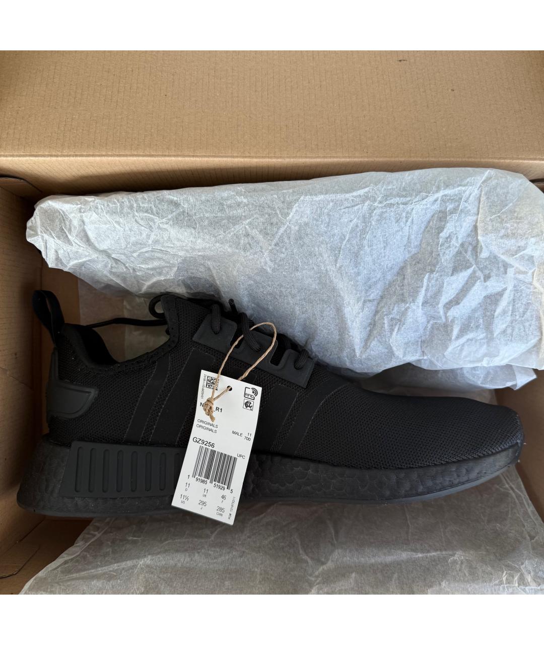 ADIDAS Черные текстильные низкие кроссовки / кеды, фото 2