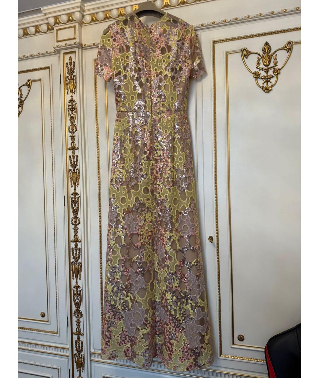 ELIE SAAB Золотое шелковое вечернее платье, фото 2