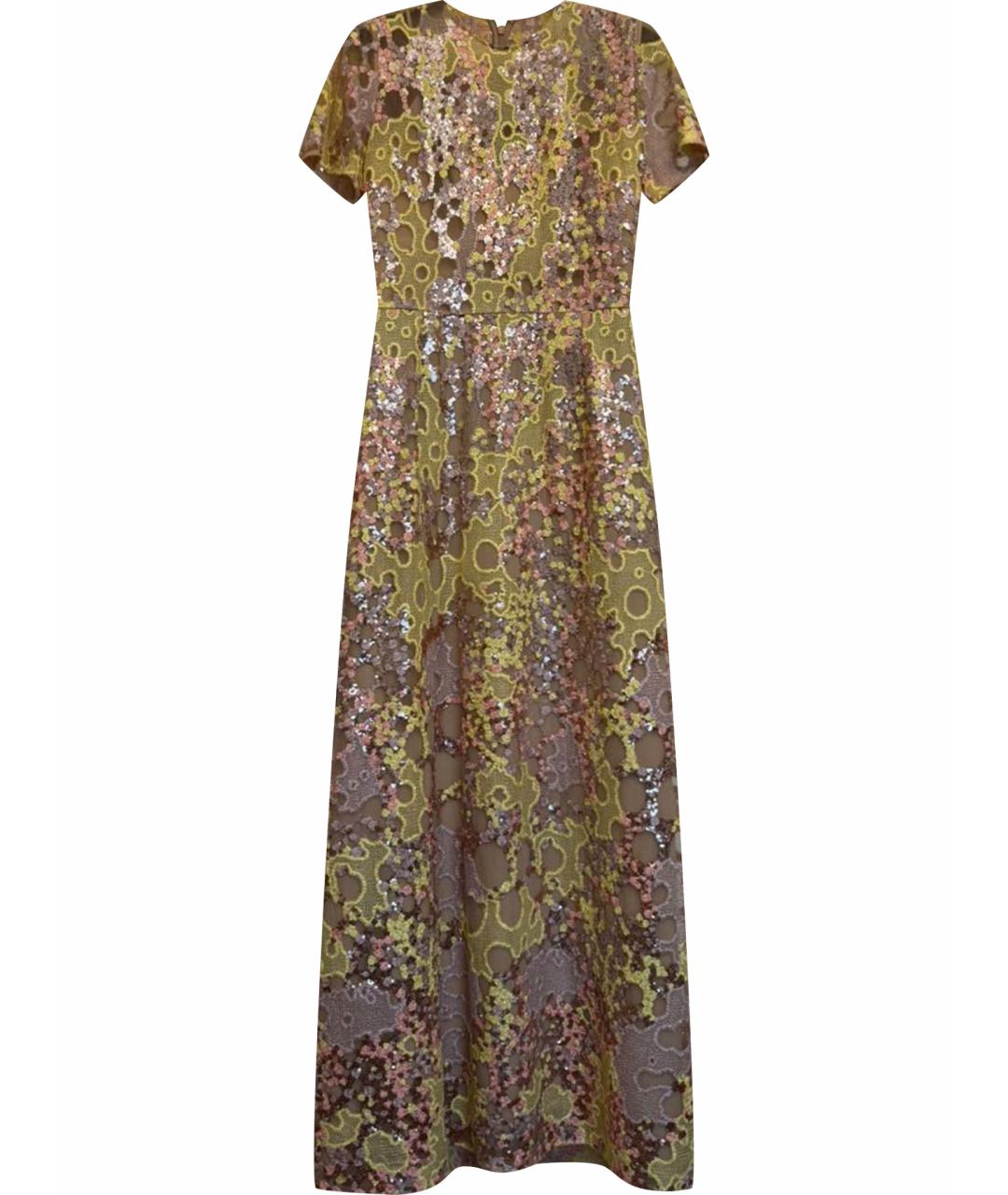 ELIE SAAB Золотое шелковое вечернее платье, фото 1