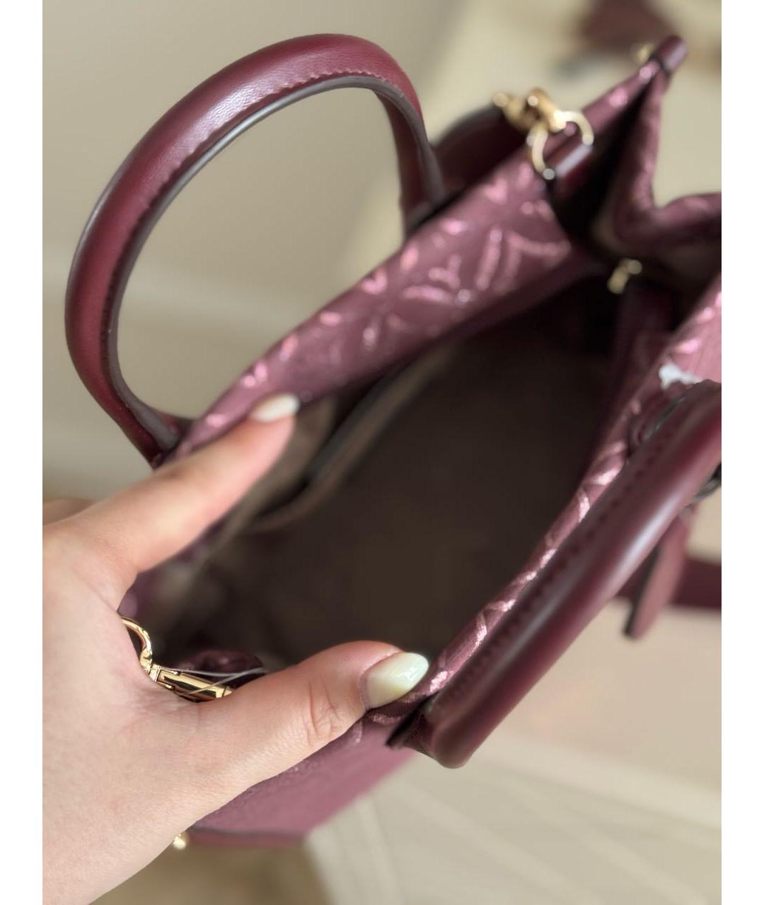 MICHAEL KORS Бордовая жаккардовая сумка тоут, фото 4